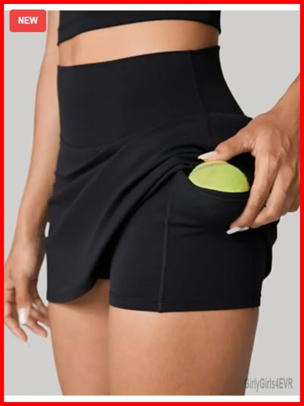 High Waisted Athletic Skort with Built-in Shorts and Pockets